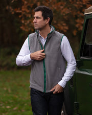 MENS FLEECE GILET - GREY/FOREST - LIMITED EDITION