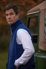 MENS FLEECE GILET - NAVY/FOREST - LIMITED EDITION