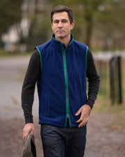 MENS FLEECE GILET - NAVY/FOREST - LIMITED EDITION