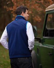 MENS FLEECE GILET - NAVY/FOREST - LIMITED EDITION