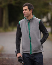 MENS FLEECE GILET - GREY/FOREST - LIMITED EDITION