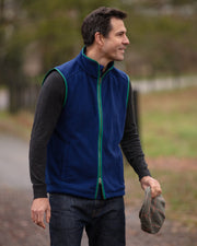 MENS FLEECE GILET - NAVY/FOREST - LIMITED EDITION