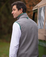 MENS FLEECE GILET - GREY/FOREST - LIMITED EDITION