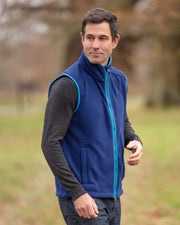 MENS FLEECE GILET - NAVY/FOREST - LIMITED EDITION