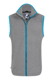 MENS FLEECE GILET - GREY/KINGFISHER - LIMITED EDITION