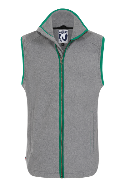 MENS FLEECE GILET - GREY/FOREST - LIMITED EDITION