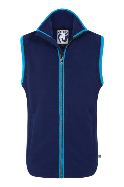 MENS FLEECE GILET - NAVY/KINGFISHER - LIMITED EDITION