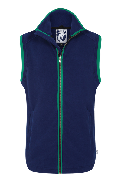 MENS FLEECE GILET - NAVY/FOREST - LIMITED EDITION